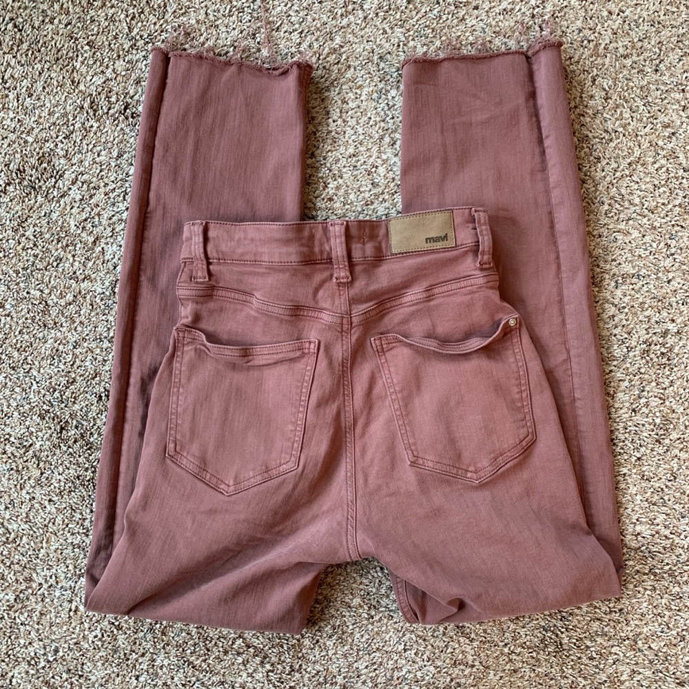 Mavi Sheila straight leg mauve pink cropped pants waist “25-27 LIKE NEW